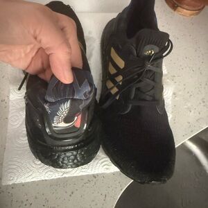 Adidas Black and Gold Sneakers